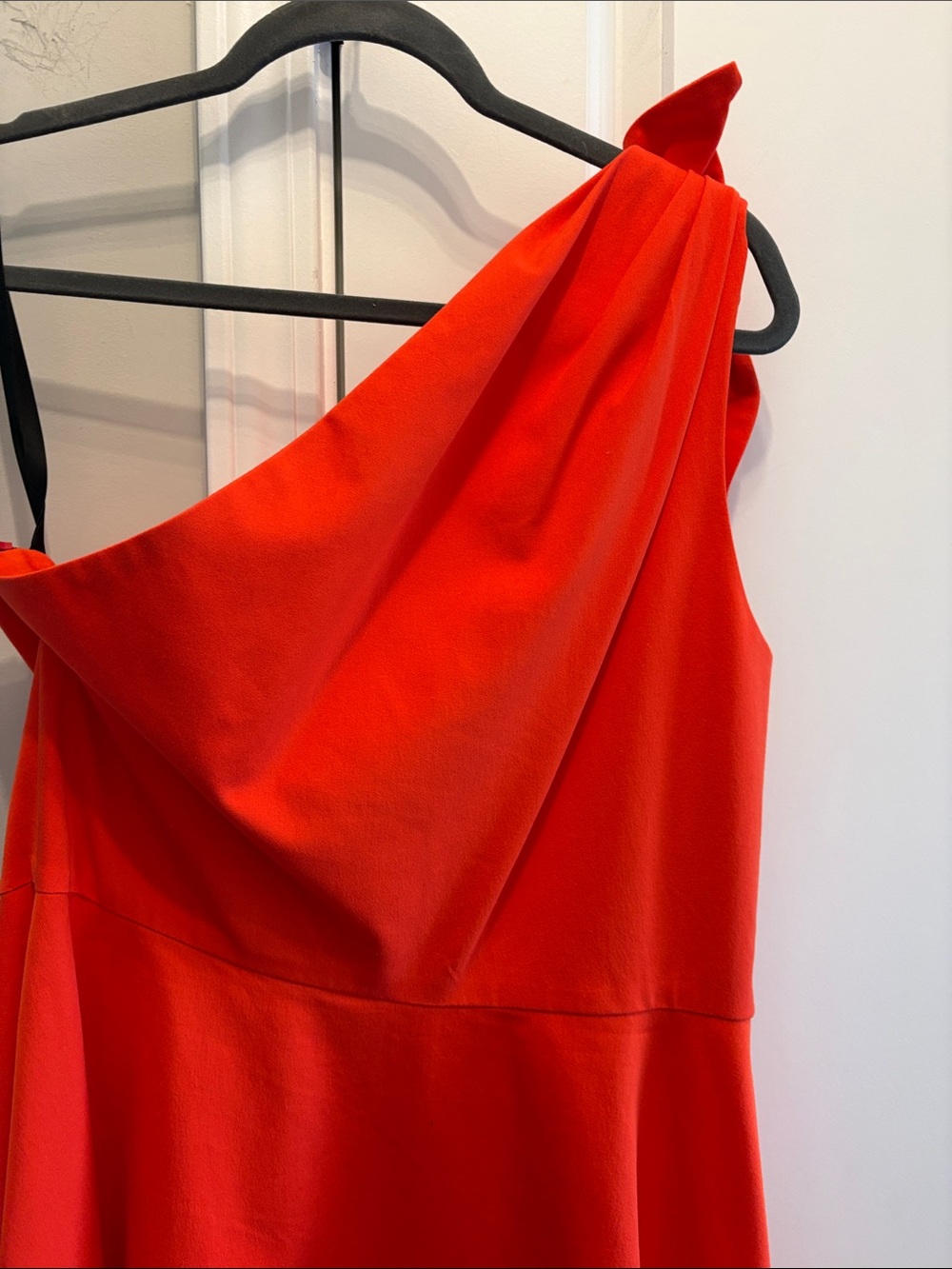 kate spade orange One-Shoulder Knot Midi Dress - Picture 7 of 8